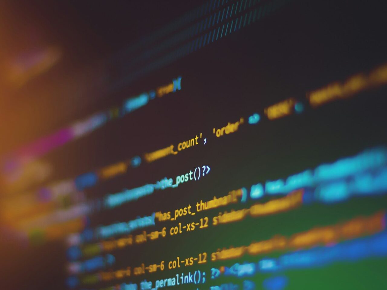 shallow focus photography of computer codes